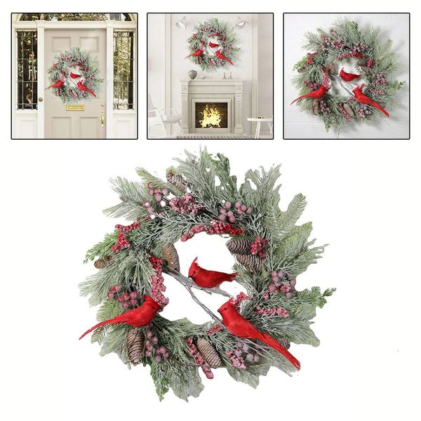 Decorações de Natal Simulação Grinalda Garland Planta Artificial Festival Xmas Tree Door Stair Home Decor 231027