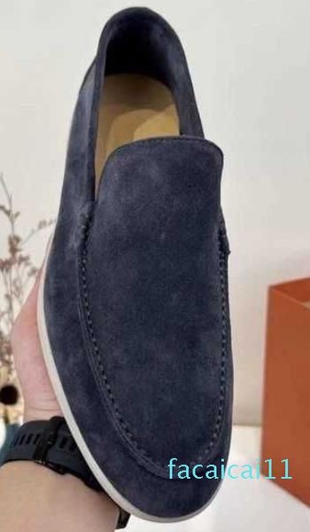 mocassino da uomo scarpe eleganti casual sneaker fatta a mano in pelle scamosciata slip on scarpe da passeggio per esterni leggere e confortevoli