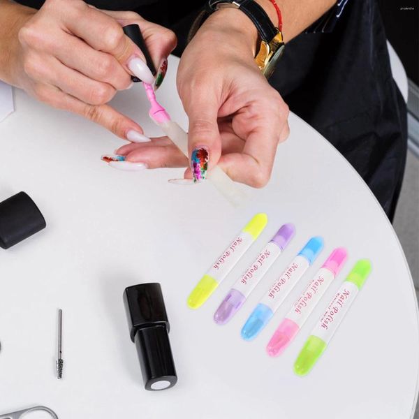 Gel per unghie 10 pezzi penna correttore bordi olio penna per rimozione smalto funzione di rimozione penne correzione plastica per unghie detergente per unghie
