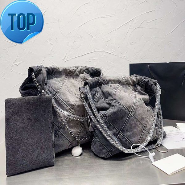 borsa firmata Borsa shopping in denim Zaino tote Designer da viaggio Donna Sling Body Borsa più costosa con catena in argento Gabrielle trapuntata