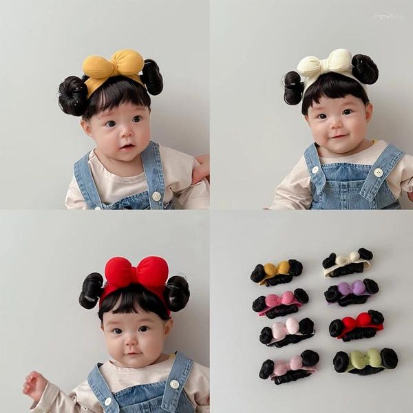 Acessórios de cabelo moda bonito infantil bebê menina peruca chapéu hairpiece 0-2y nascido crianças crianças meninas arco headbands headwear