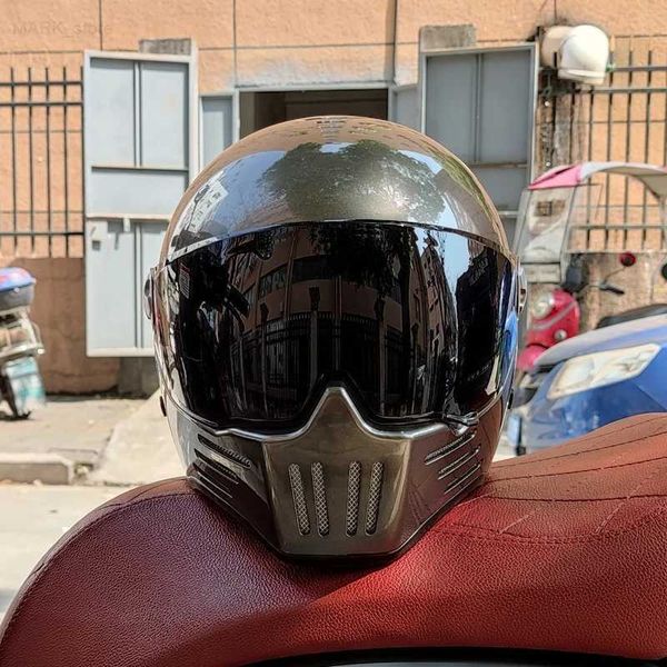 Motorradhelme Retro-Motorradhelm ABS Light Cruiser Vollschutzhelm für Männer und Frauen DOT-zugelassenL21029