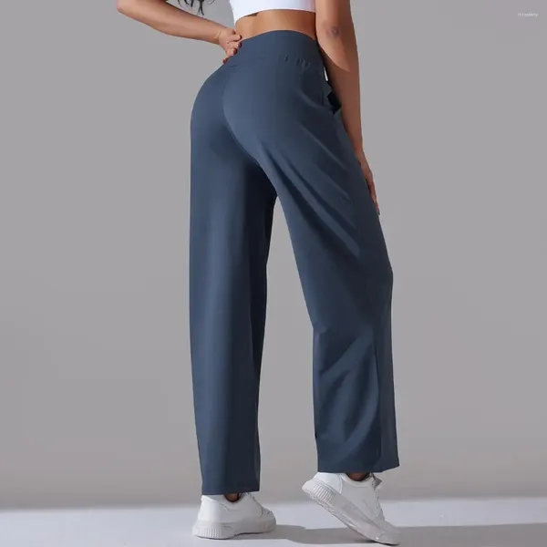 Pantaloni attivi Yoga Donna Pilates Abbigliamento Abbigliamento da allenamento Donna 2023 Lycra Sport per abbigliamento sportivo Abbigliamento da palestra Blu.