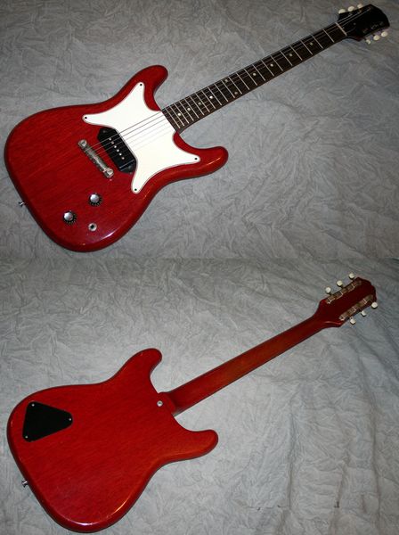 Venda quente de boa qualidade guitarra elétrica 1961 coronet cereja vermelho, raro (# epe0200) instrumentos musicais