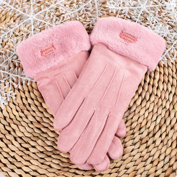 Frauen Motorrad Handschuh Schaffell Helle Weibliche Winter Warme Mode Mans Winddicht Frostschutzmittel Fünf Finger Fäustlinge Neue Wasserdichte Reiten