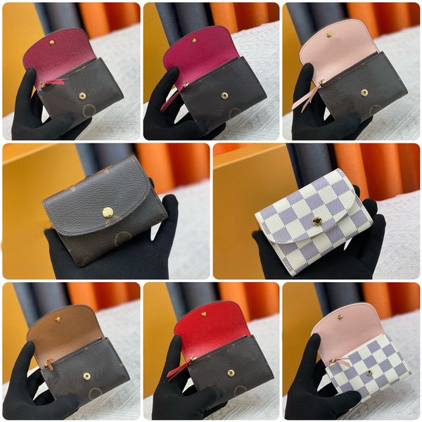 ROSALIE Geldbörse Mini Pochette Kurze Geldbörse Damen Kompakte Kartenhalter Exotisches Leder Emilie Sarah Victorine Wallets Kreditkartentasche