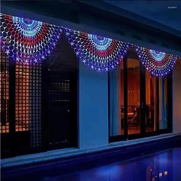 Dizeler EU/US Fiş 3m 300leds Peacock Screen Dize Işıkları Açık su geçirmez örgü net Led Peri Noel Düğün Dekor Çelenk Lamba