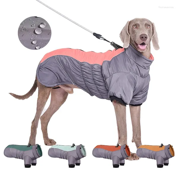 Hundebekleidung Winter Warme große Jacke verdicken Kleidung wasserdichter Hundemantel für mittelgroße große reflektierende Labrador-Kleidung
