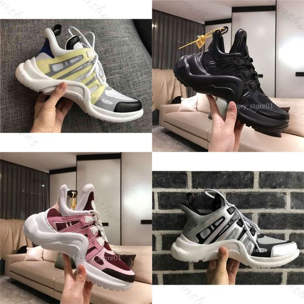 Кроссовки 2019 Модные Мужские Женские Chaussures Роскошные Красивые Платформы Повседневные Дизайнеры Арка Кожаные Цвета Платье Теннисные Туфли Сапоги