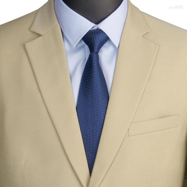 Abiti da uomo 2023 Ultimo Desig Beige Uomini d'affari su misura Slim Fit Misto lana Matrimonio per smoking Abito da sposo Costume