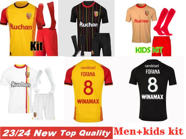 Maglie da calcio RC Lens 23 24 Saint-Barbe Speciale OPENDA GANAGO SOTOCA Maglia da calcio 2023 NOTRE SANG ESTOR PEREIRA DA COSTA FRANKOWSKI Kit per bambini