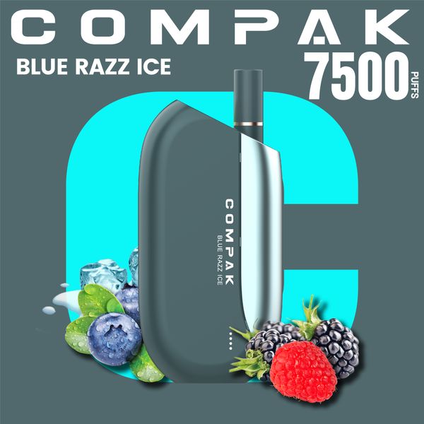 COMPAK Design By Snowwolf Оригинальные 7500 затяжек Одноразовые вейпы Puff Vapes Одноразовые слоеные электронные сигареты 5% 650 мАч Type-C с богатым вкусом