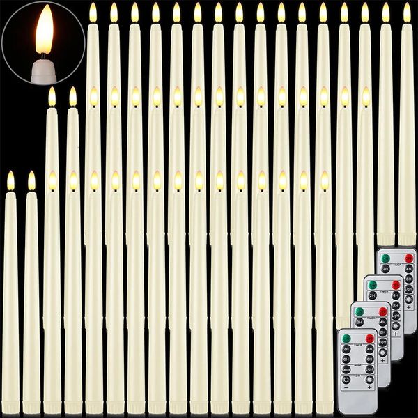 Kerzen 120–12 Stück, flammenlose Spitzkerzen, batteriebetrieben, flackernde Kerzen, LED-Kerzenständer, Kunstwachskerze, Weihnachts- und Hochzeitsdekoration, 231027