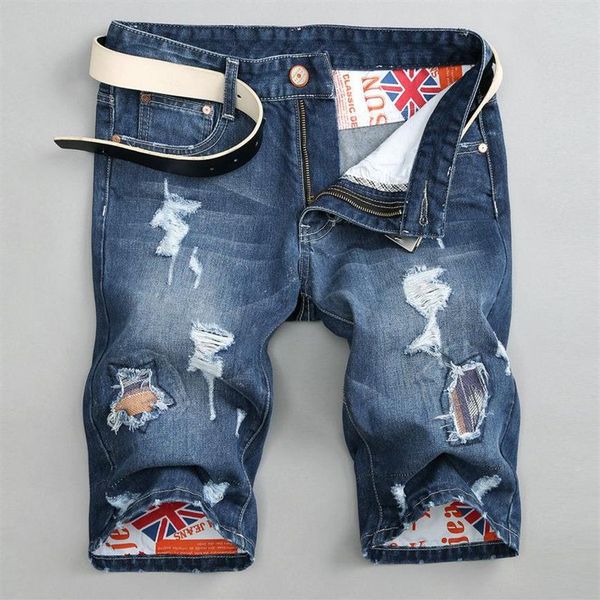 2020 Herren Denim Shorts Washed Broken Ripped Jean Shorts Herren Swag Kleidung Streetwear Fashion Jeans265M