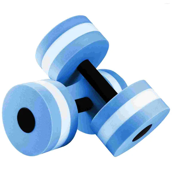 Acessórios 2pcs exercícios aquáticos halteres eva água halteres barra de mão para resistência aeróbica (azul)