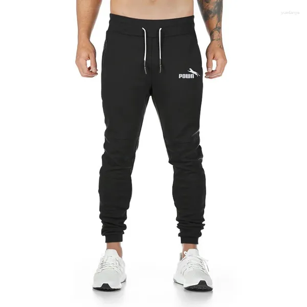 Calças masculinas 2023 europeu e americano lazer moda outono splice fitness esportes personalizado versátil hombre pantalones