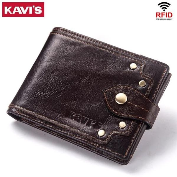 Carteiras Kavis 100% Carteira de Couro Genuíno Homens Masculino Moeda Bolsa Portomonee Braçadeira para Dinheiro Curto Bolso Titular de Cartão Hasp Qualidade But288Q