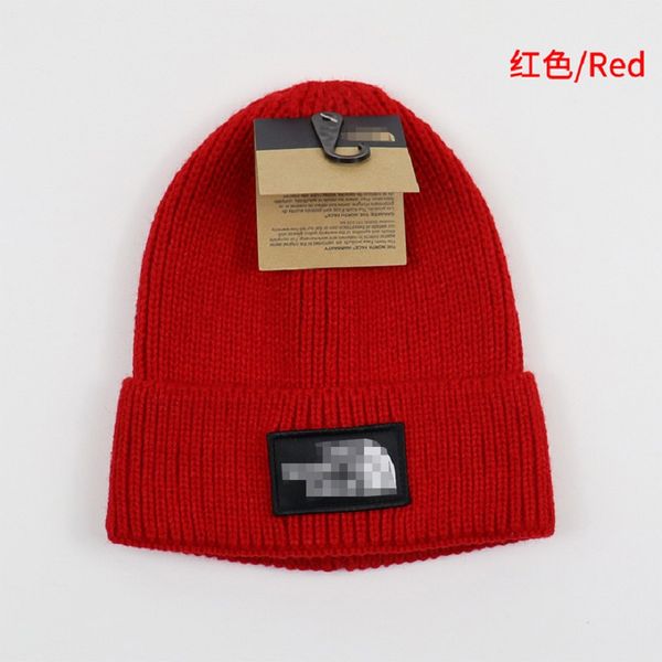 Chapéu quente para exterior de lã tricotada para homens e mulheres no outono e inverno marca de comércio eletrônico chapéu vermelho líquido Europa e Estados Unidos chapéu frio pulôver transfronteiriço.