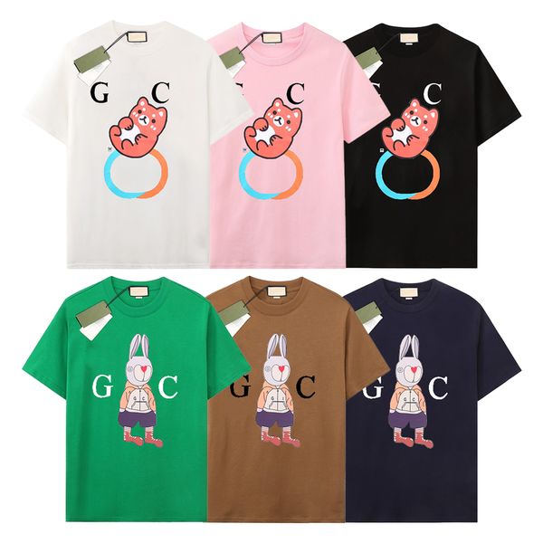 Tasarımcı T-Shirt Yaz Gu Marka Tişörtleri Erkek Kadınlar Kısa Kollu Hip Hop Sokak Giyim Üstleri Şort Giyim Giysileri G-11
