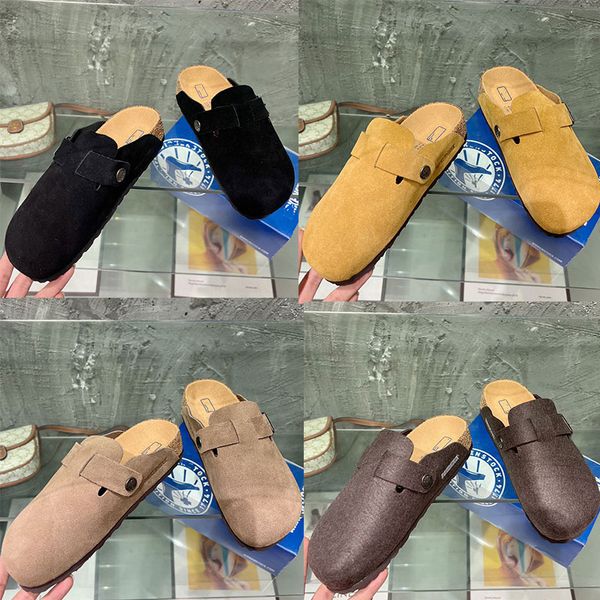 Zoccoli donna Boston Super Grip Babouche Pantofole donna Naturleder Decksohle Veloursleder Suola in gomma EVA antiscivolo Made in Germany Con scatola originale