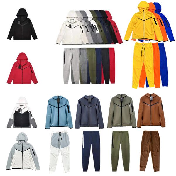 tech felpa con cappuccio tuta da uomo donna tech pile pant tuta da uomo pantaloni sportivi pantaloni jogger tute fondi techfleece uomo pantaloni 2024