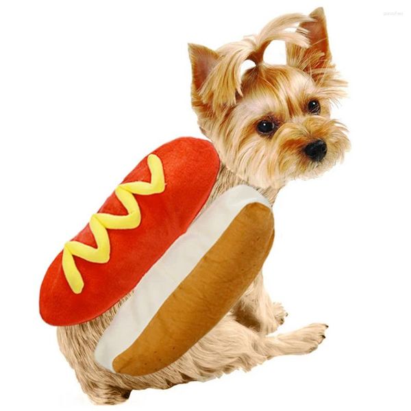 Abbigliamento per cani Comodo costume per animali domestici Abbigliamento per hamburger Cani Gatti Completo per hamburger caldo