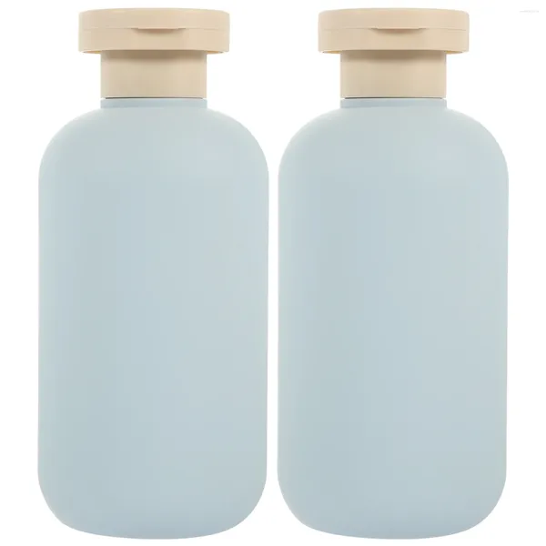 Dispenser di sapone liquido 2 pezzi Bottiglie di shampoo ricaricabili in plastica per lacca per capelli Piccoli coperchi per lozione gel per capelli vuoti