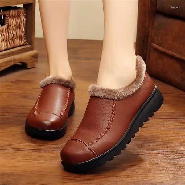 Stivali invernali in pelliccia calda leggeri slip on neve da donna antiscivolo impermeabili scarpe casual comode alla caviglia