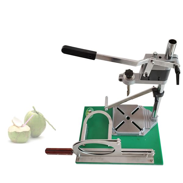 Máquina de perfuração de coco fresco, semiautomática, máquina de abertura de casca de coco, ferramenta de abertura de coco verde