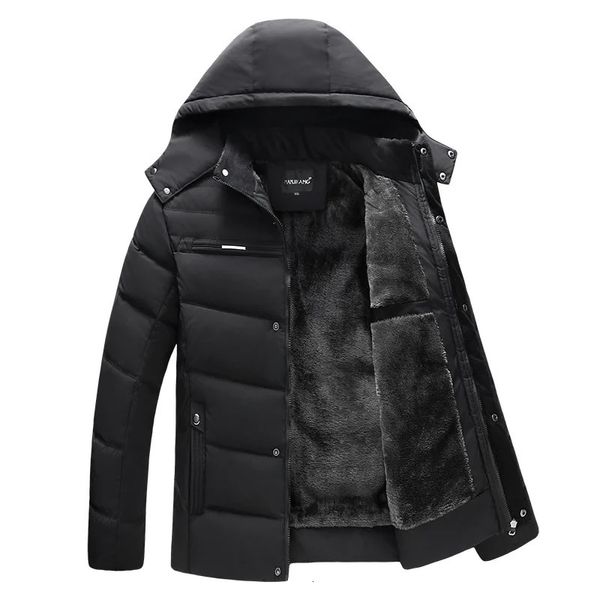 Jaquetas masculinas Parkas Homens Engrossados Board Bomber Jacket Fleece Forrado Com Capuz Casaco Impermeável Manga Longa Stand-Up Collar Outerwear 231027