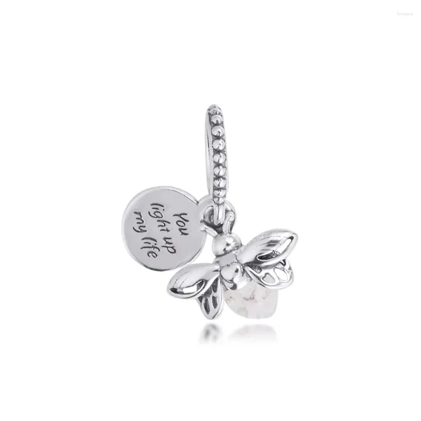 Perline in argento sterling 925 che si illuminano al buio lucciola ciondola i braccialetti adatti collana fai da te per le donne regalo 2023 primavera 021380