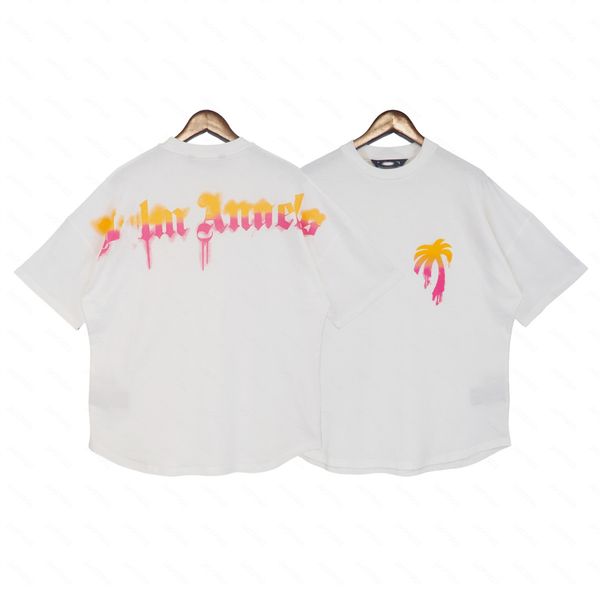 Palms Palm Angel PA Harajuku 23SS Primavera Lettera Stampa Logo Luxurys T Shirt Allentata Oversize Hip Hop Unisex Manica corta Tees Angels 2139 LSV