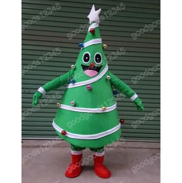 Costumi della mascotte dell'albero di Natale Vestito da festa operato da Halloween Personaggio dei cartoni animati Carnevale Natale Pubblicità Costume da festa di compleanno Vestito unisex