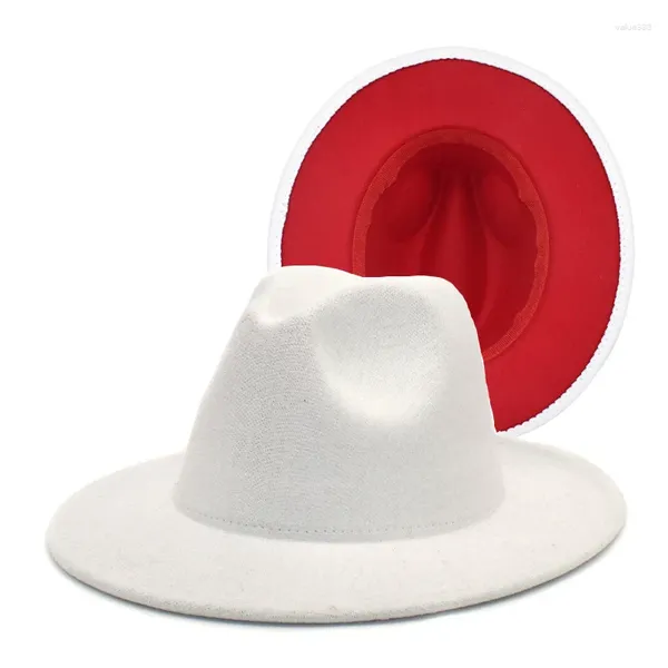 Berretti Donna Uomo Esterno Feltro di lana Jazz Cappelli Fedora Berretto Uomo Donna Trilby a tesa larga 20 colori Cappello da cowboy