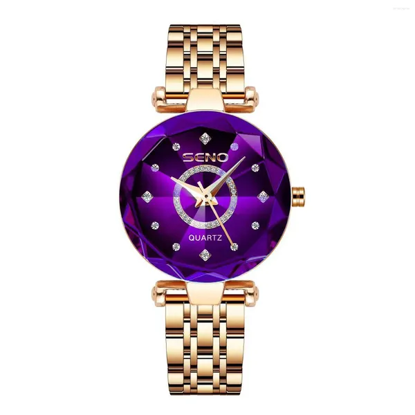 Orologi da polso Orologio da donna Elegante analogico minimalista a 3 lancette con diamanti di facile lettura per lavoro e ufficio unisex