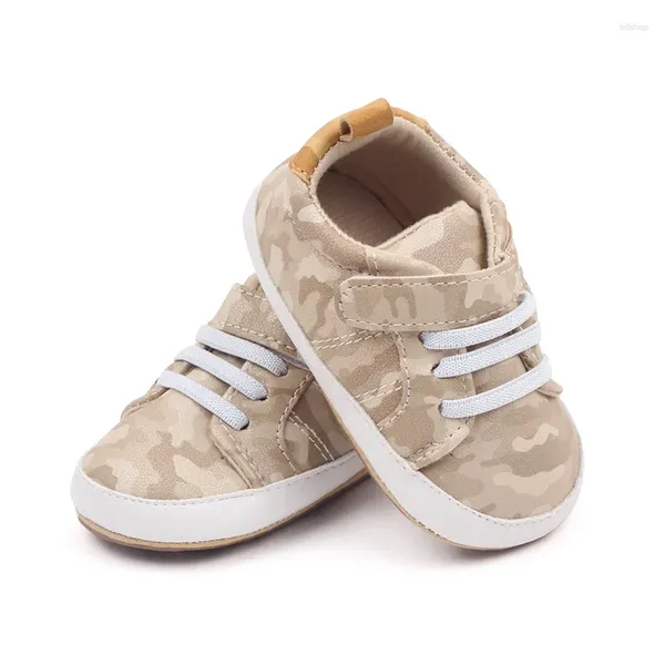 İlk Walkers İlkbahar ve Sonbahar Moda Camo Bebek Ayakkabıları 0-1 yaşındaki yumuşak taban kaymaz yürüyüş