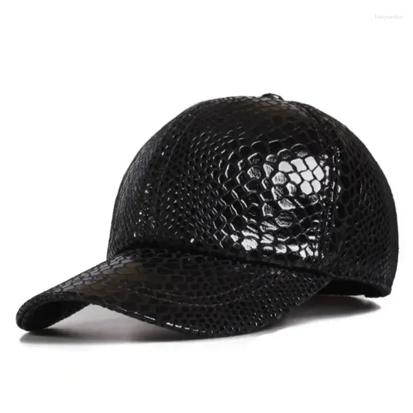 Berretti Cappelli da uomo Classico modello coccodrillo Baseball Berretti in vera pelle Primavera Autunno Regolare la taglia Visiera Cap Snapback Maschio Osso Cappello da papà