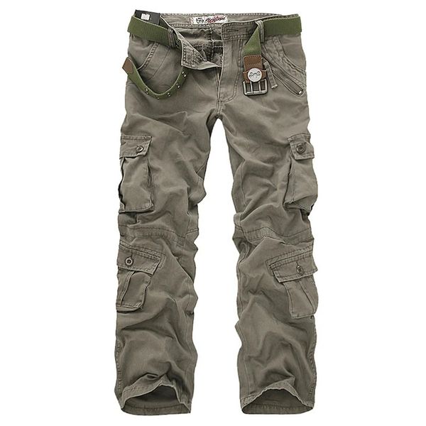 Pantaloni da uomo Pantaloni cargo da uomo di alta qualità Pantaloni militari multitasche larghi casual Pantaloni lunghi da uomo Camo Joggers Plus Size 28-40 231027