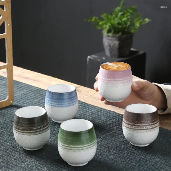 Tazze Tazze da caffè in ceramica colorate Scaldamani per la casa Tazza da tè in ceramica Tazza da tè personale Bicchieri in porcellana Cucina Sala da pranzo Bar Casa