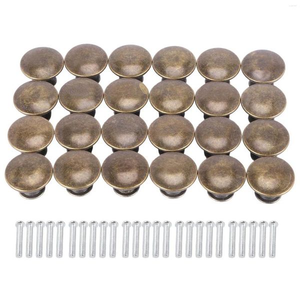 Correntes 25 pcs vintage porta gaveta botões 30mm antigo armário de cozinha alças para cômoda e bronze antigo