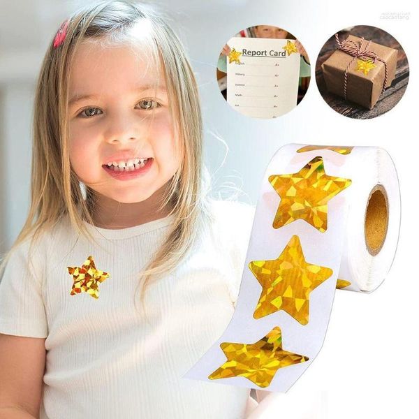 Envoltório de presente estrelas kraft adesivos envelope embalagem decoração de casamento etiqueta adesiva feliz natal selo adesivo natal