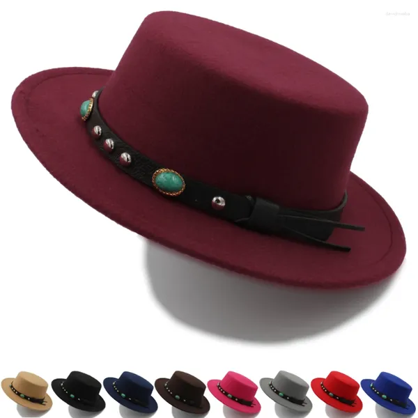 Berretti 2 Taglie Genitore-bambino Uomo Donna Bambini Fascia a righe Paglietta Cappelli Sombrero Cappello da sole Flat Top Berretti da marinaio Party Travel Street Styles