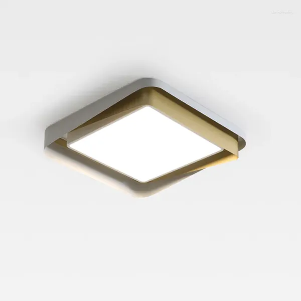 Luzes de teto Mofas Nordic Modern Minimalista Sala de estar Lâmpada LED Espectro Completo Proteção para os Olhos Quarto Estudo Quadrado