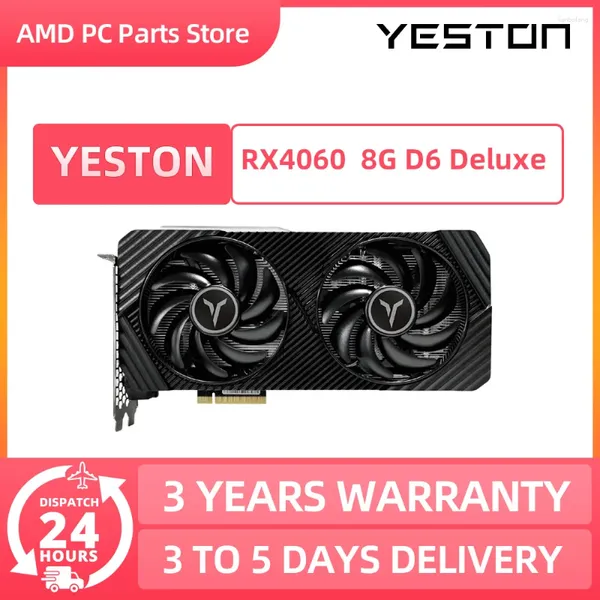 Schede grafiche Yeston RTX 4060 8G D6 GPU GDDR6 Scheda grafica Nvidia 8Pin 128 Bit RTX4060 per giochi per PC