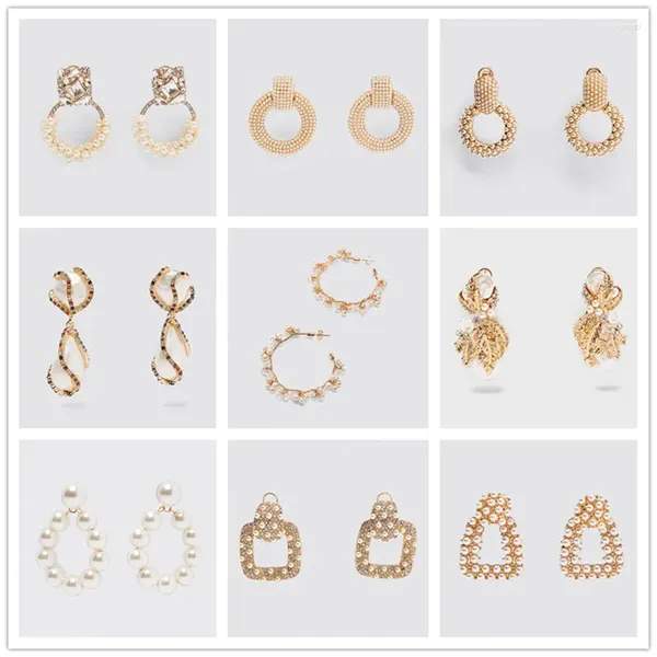Brincos pendurados juran elegante imitação de pérolas para mulheres moda festa de casamento presentes acessórios de joias atacado