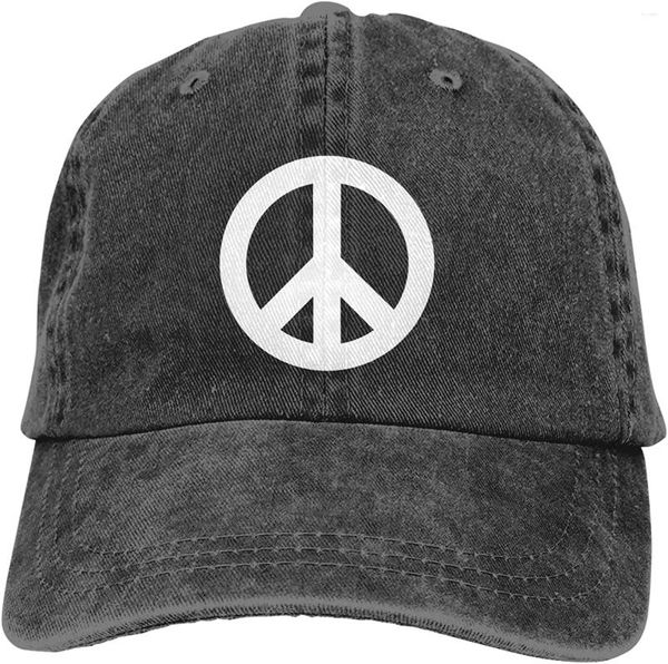 Cappellini con logo Peace Logo Berretto da baseball vintage Cappello per uomo Donna Cotone regolabile Corsa Sport Classico Moda Plain Trucker Mamma Papà Regalo