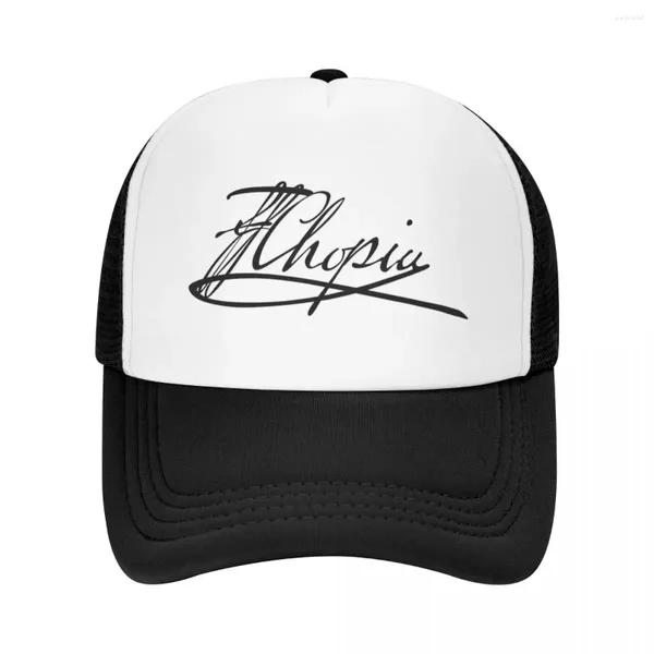 Ballkappen Frederic Chopin - Signature Black Baseball Mütze Sonnenhut für Kinder Strand Fashion Mens Tennis Frauen