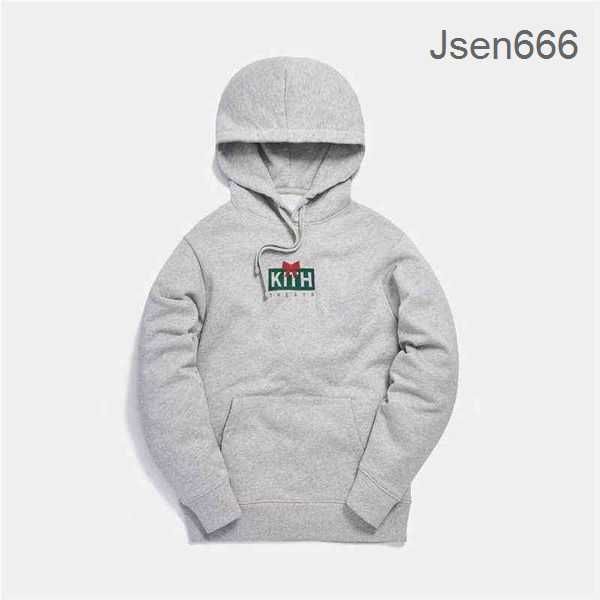 Kith Hoodie FW Kith Tatil Hoodies Heavy Hoody Erkek Kadın En Kaliteli Puf Pasta Baskı Kutusu Kith Sweatshirts Sweater N7MB