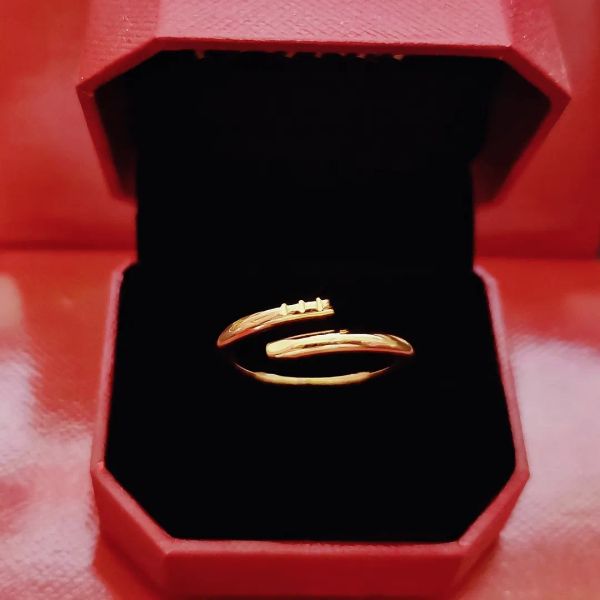 Designer de luxo titânio aço rosa ouro amor anéis para mulheres luxo zircônia anéis de noivado homens jóias presentes acessórios de moda com caixa