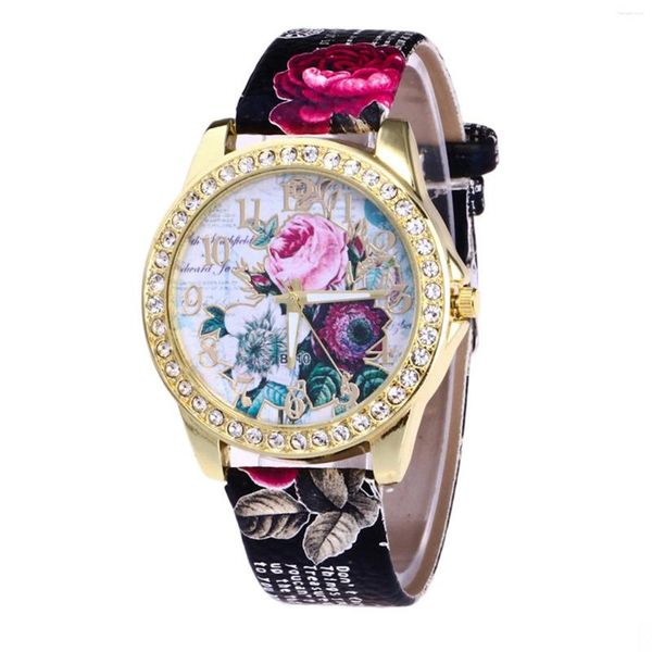 Relógios de pulso moda vintage relógio para mulheres clássico dial digital quartzo fosco pulseira de couro senhoras reloj para mujer